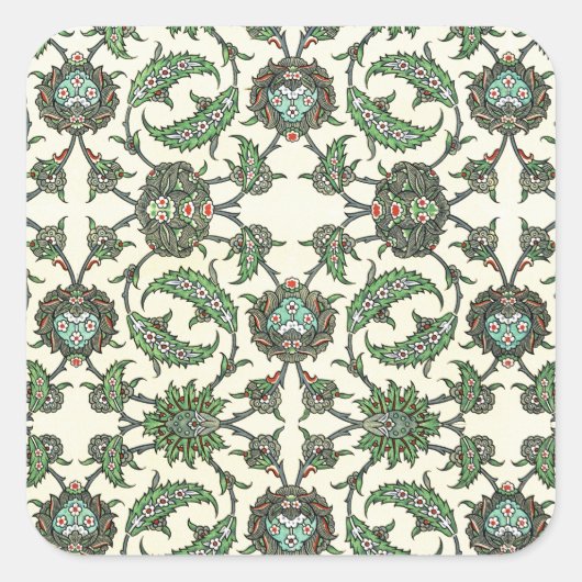 Arabisches Design #5 in Emporio Moffa Quadratischer Aufkleber (Vorderseite)