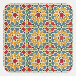 Arabisches Design #7 im Emporio Moffa Quadratischer Aufkleber