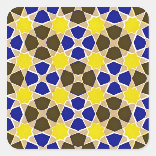 Arabisches Design #8 in Emporio Moffa Quadratischer Aufkleber (Vorderseite)