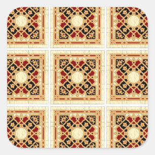 Arabisches Design #9 in Emporio Moffa Quadratischer Aufkleber