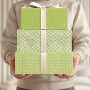 Arabisches Eid Mubarak Kids Green Star Zitat Geschenkpapier Set