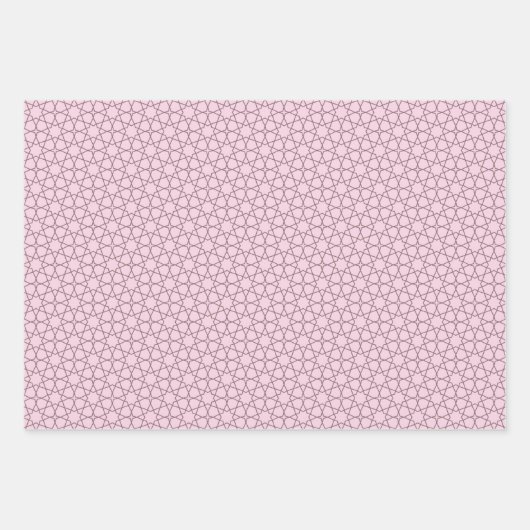 Arabisches Eid Mubarak Kids Pink Star Zitat Geschenkpapier Set (Vorderseite 2)