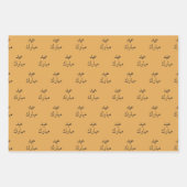 Arabisches Eid Mubarak Kids Yellow Star Zitat Geschenkpapier Set (Vorderseite)