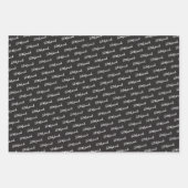 Arabisches Eid Mubarak Niedlich Black Star-Zitat Geschenkpapier Set (Vorderseite)