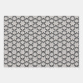 Arabisches Eid Mubarak Niedlich Grau-Star-Muster Geschenkpapier Set (Vorderseite 2)