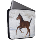 Arabisches Fohlen im Schnee Laptopschutzhülle (Vorne Rechts)
