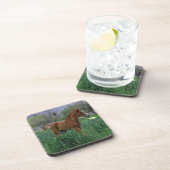 Arabisches Fohlen stehend Getränkeuntersetzer (Rechte Seite)