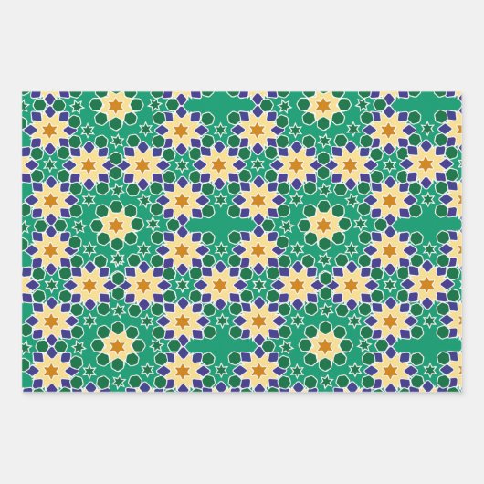 Arabisches geometrisches Muster Geschenkpapier Set (Vorderseite 2)