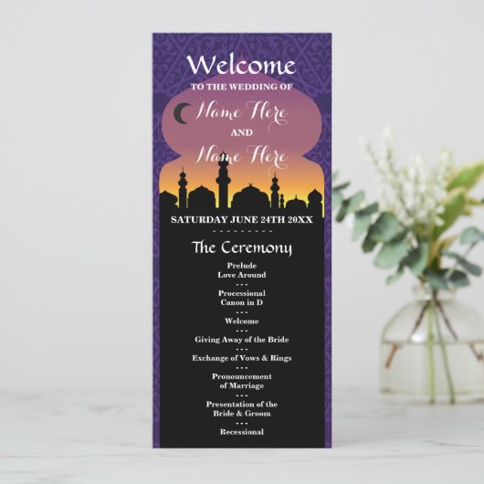 Arabisches Hochzeitsprogramm für Nächte Programm (Stehend Vorderseite)
