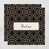Arabisches islamisches goldenes Muster Dankeskarte (Vorne/Hinten)