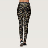 Arabisches islamisches goldenes Muster Leggings (Rückseite)