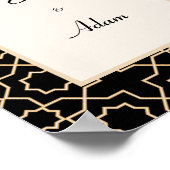 Arabisches islamisches goldenes Muster Poster (Ecke)