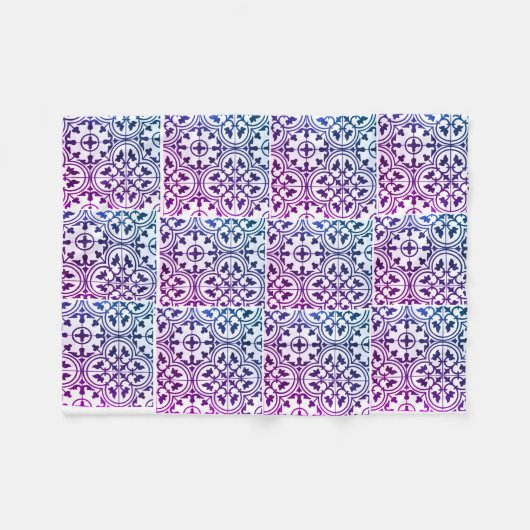 arabisches marokkanisches Design Fleecedecke (Vorderseite (Horizontal))