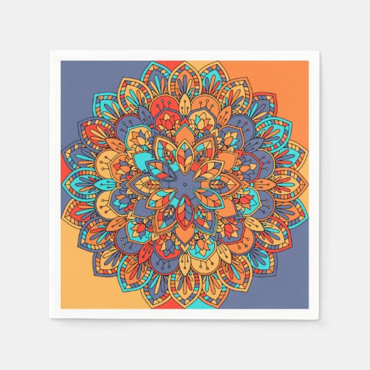 Arabisches marokkanisches Mandala-Party Serviette (Vorderseite)