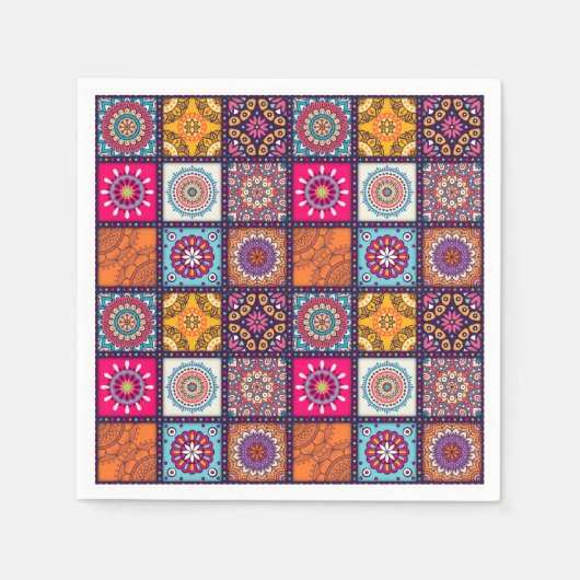 Arabisches marokkanisches Mandala-Party Serviette (Vorderseite)