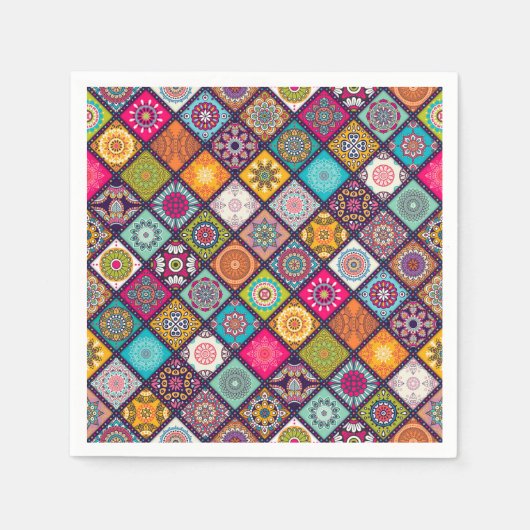 Arabisches marokkanisches Mandala-Party Serviette (Vorderseite)