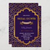 Arabisches Marokko Dusche Geburtshaus Einladung (Vorne/Hinten)