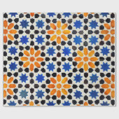 Arabisches Mosaik aus marokkanischen Fliesen, deko Geschenkpapier (Flach)