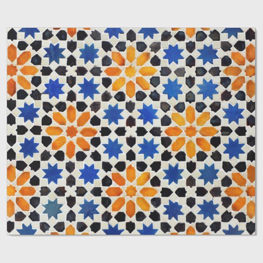 Arabisches Mosaik aus marokkanischen Fliesen, deko Geschenkpapier (Flach)