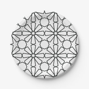 Arabisches Muster des islamischen geometrischen Mu Pappteller