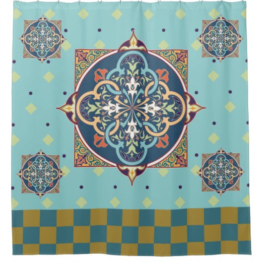 Arabisches Muster - Duschvorhang (Vorderseite)