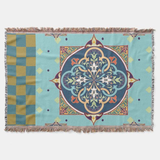 Arabisches Muster - schwarz Decke (Vorderseite)