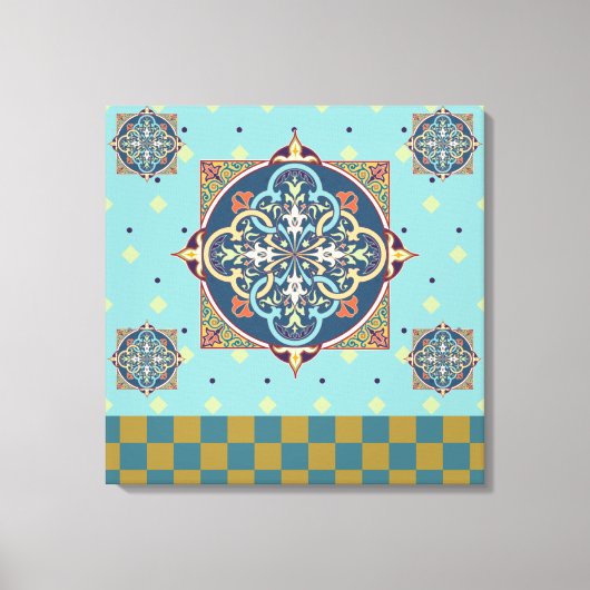 Arabisches Muster - überzogene Canvas Leinwanddruck (Vorderseite)