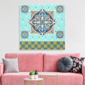 Arabisches Muster - überzogene Canvas Leinwanddruck (Insitu (Wohnzimmer))