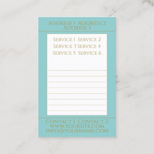 Arabisches Muster - Visitenkarte (Rückseite)