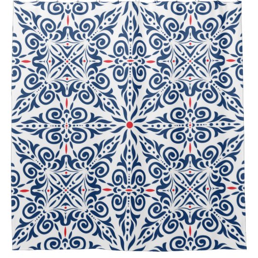 Arabisches nahtloses Muster. farbiger Hintergrund Duschvorhang (Vorderseite)