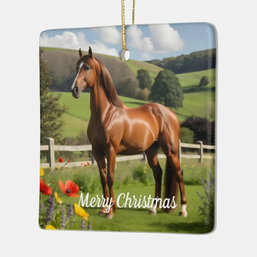 Arabisches Pferd auf dem Land Keramikornament (Links)