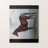 Arabisches Pferd auf einem Feld Stehend Puzzle (Vertikal)