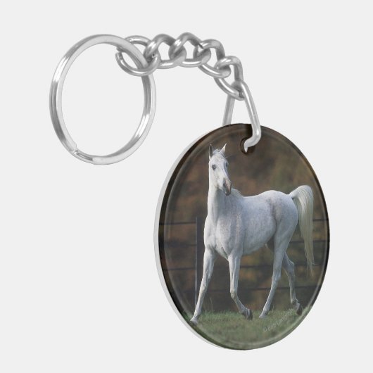 Arabisches Pferd, das 1 laufen lässt Schlüsselanhänger (Vorderseite links)