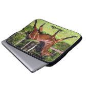 Arabisches Pferd, das 2 laufen lässt Laptopschutzhülle (Vorne Knopf)