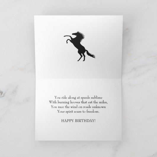 Arabisches Pferd Karte (Innenseite)