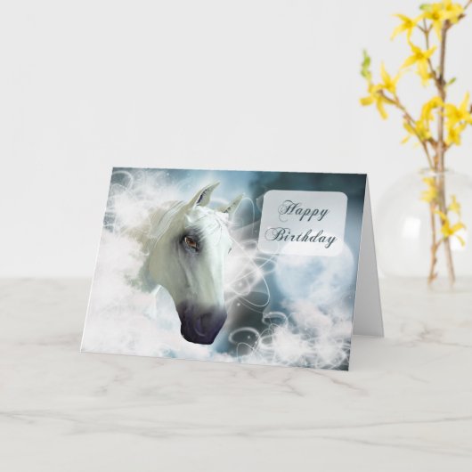 Arabisches Pferd Karte (Gelbe Blume)