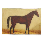 Arabisches Pferd mit Kastanienmantel Kissenbezug (Rückseite)