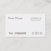 Arabisches Pferd mit Schlafsättel Visitenkarte (Rückseite)