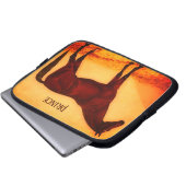 Arabisches Pferd - personalisiert Laptopschutzhülle (Vorne Knopf)
