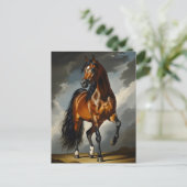 Arabisches Pferd Postkarte (Stehend Vorderseite)