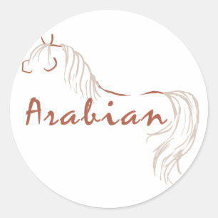 Arabisches Pferd Runder Aufkleber