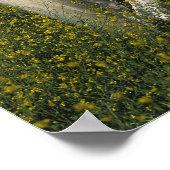 Arabisches Pferd Stehend in Blume Poster (Ecke)