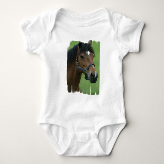 Arabisches Pferd stellt Baby-T - Shirt dar (Vorderseite)