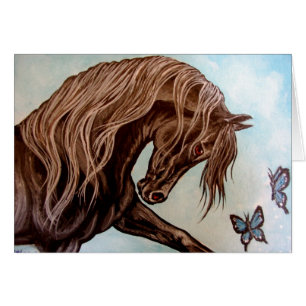 Arabisches Pferd u. Schmetterlinge