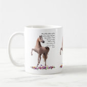Arabisches Pferd und Rumi zitieren Tasse (Links)