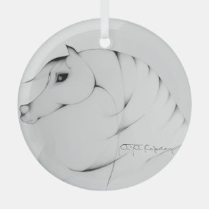"Arabisches Pferd" von Adelia Audi Ornament Aus Glas
