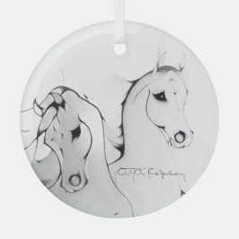 "Arabisches Pferd" von Adelia Audi Ornament Aus Glas
