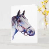 Arabisches Pferd Wasserfarbe Karte (Gelbe Blume)