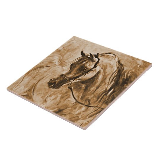 Arabisches Pferd zu dem links Fliese (Seite)