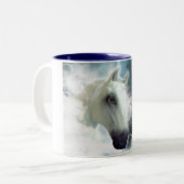Arabisches Pferd Zweifarbige Tasse (Vorderseite Links)
